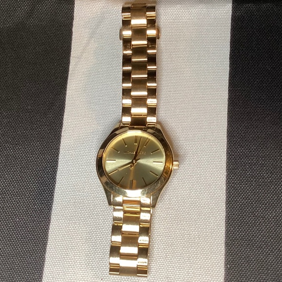 Michael Kors Gold-tone Mini Slim Runway Women’s Watch MK-3512 - Picture 8 of 12